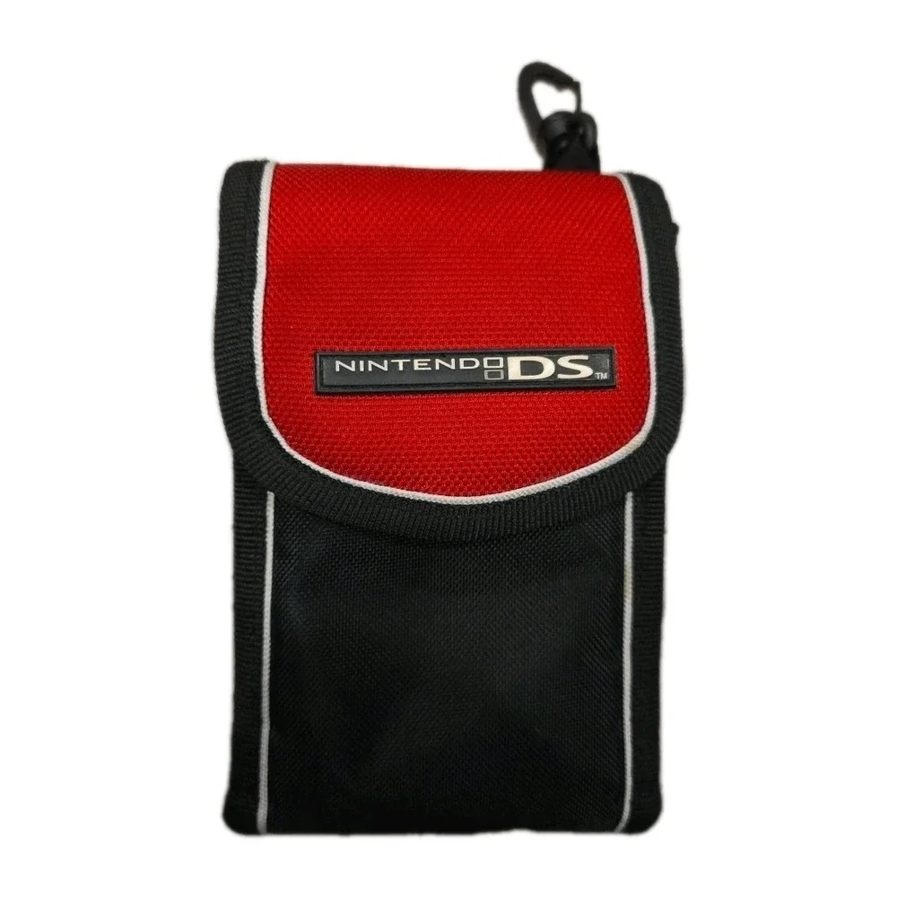 Nintendo DS Switch N Carry Case Wallet Style‎ Black & Red Padded W/2 Game Cases